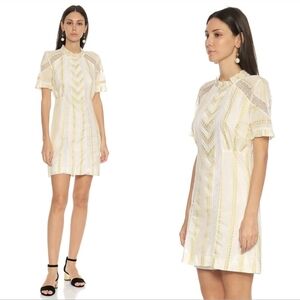 Sandro Mary Floral Embroidered Lace Mini Dress